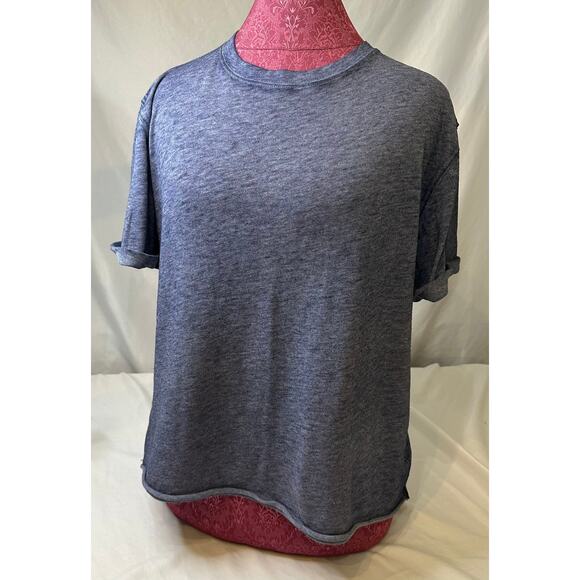 Free People We The Free Classic Blue Burn Out Short Sleeves Tee Size XS - Picture 1 of 5